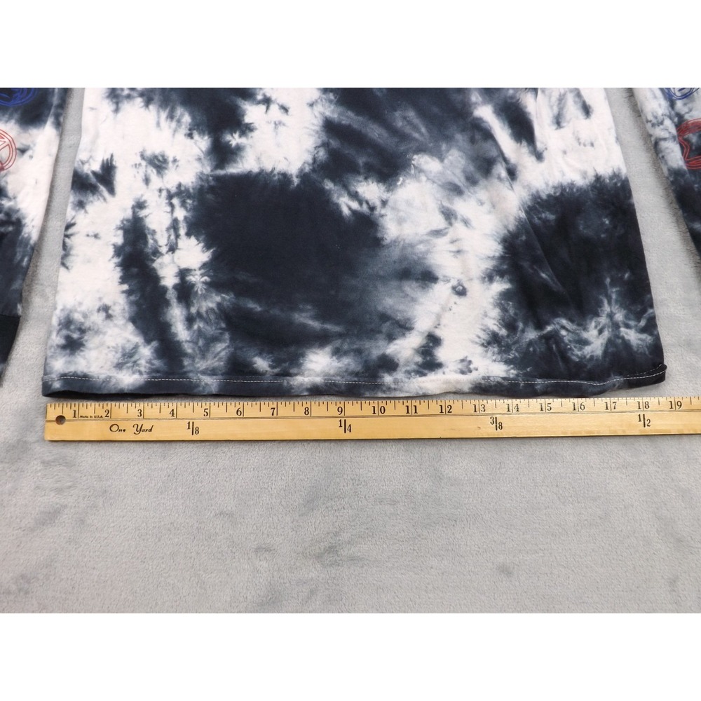Marvel Tie Dye Long Sleeve Shirt Men's Size M Black/White/Multi Super Heroes - Picture 8 of 16